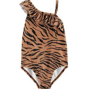 NWT. CARTER'S Girls Tiger Print One Piece Swimsuit UPF 50
